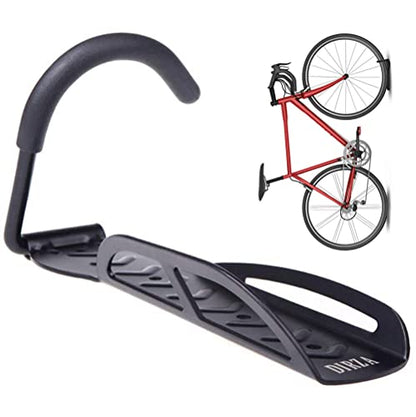 Dirza Bike Rack Garage Wall Mount Bike Hanger Storage System Vertical Bike Hook for Indoor Shed - Easily Hang/Detach - Heavy Duty Holds up to 65 lb with Screws Black - style: Style 1 Bikes