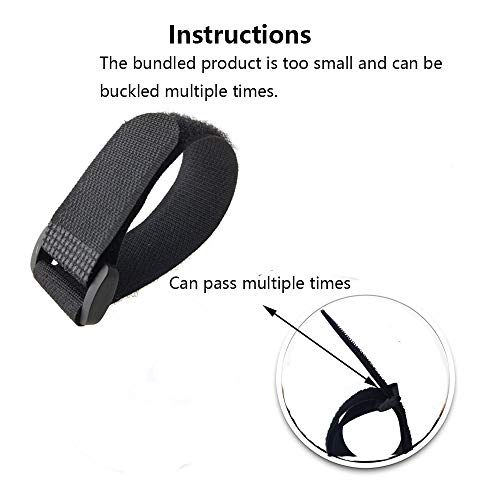 [16 Pack] Cable Straps 12 inch, Reusable Fastening Cable Ties Set, Adjustable Multipurpose Hook and Loop Securing Cinch Straps for Cord Management (1 inch Wide) by Tangser - size: 1'' x 12 '' - 16 pcs