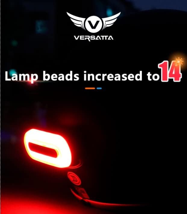 LED Helmet Light, Motorcycle Helmet Light, Bike Bicycle Rear Red Safety Light for Night Riding, Warning Tail Rechargeable Light with Type-C Cable - style: Helmet Light- Upgraded