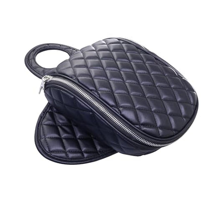 Magnetic Motorcycle Tank Bag black fit for Harley Sportster 883 1200 Forty Eight - Waterproof PU Leather Quick Release Fuel Tank Pouch