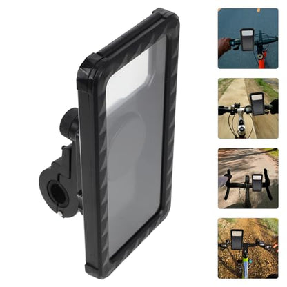 Zerodeko Motorcycle Navigation Phone Holder Handlebar Mount Vibration-Proof Waterproof Clamp Compatible for Motorbike Outdoor Riding