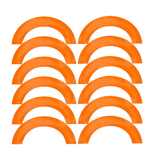 Customizable Reflective Helmet Strips - Reflective Tape & Stickers for Hardhats - Waterproof High Visibility - 12pc - color: Orange Arc