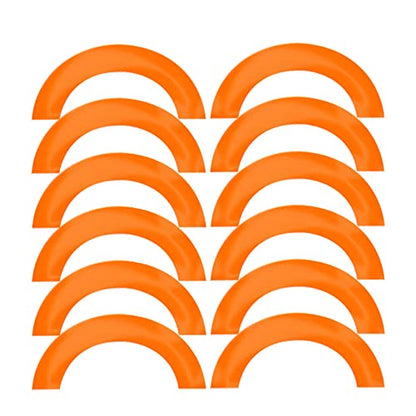 Customizable Reflective Helmet Strips - Reflective Tape & Stickers for Hardhats - Waterproof High Visibility - 12pc - color: Orange Arc