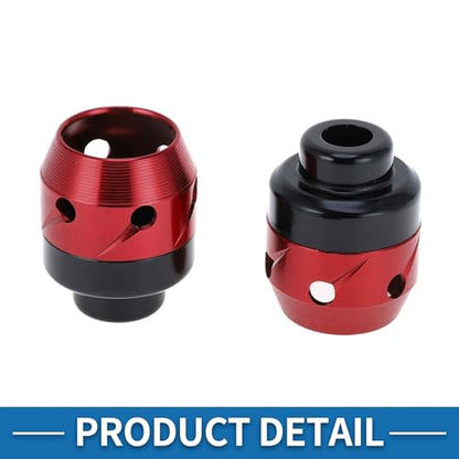 Motorcycle Front Fork Frame Sliders Falling Protection Wheel Crash Protector Scooter Moped Aluminum Alloy Red 2 Pcs - color: Red
