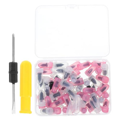 Car Tire Repair Kit with 60 Vacuum Tire Plug Screws and Screwdriver Quick Self-Service Puncture Repair for Auto Motorcycle ATV Truck
