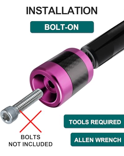MoKitDora Motorcycle Frame Sliders Aluminum Alloy 3/8"-16 Thread for Harley 1.25" Saddlebag Guard Highway & Flat-Out Crash Bar, Purple - color: Purple