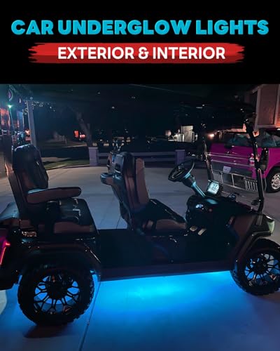 12V Led Light Strip 12.7" Waterproof ICE Blue Led Light Strips for Car Golf Cart Motorcycles Truck Boat Led Strip Lights,Pack of 4 - color: ICE Blue Led Light Strip