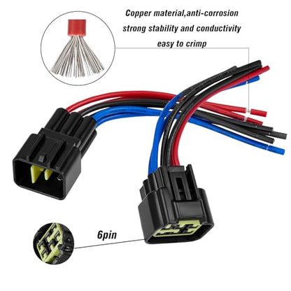6 Pin Waterproof Connector,Waterproof Electrical Car Auto Wire Connector,16AWG Male Female Quick Disconnect Wire Connectors for Car Truck Motorcycle Marine Boat(3Pack) - size: 6pin way