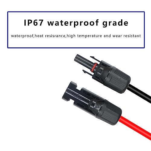 14AWG Battery Alligator Crocodile Clip to Solar Connector Extension Cable,Solar Adapter to Alligator Clips Charging Cable with Switch and Fuse(1.5M)