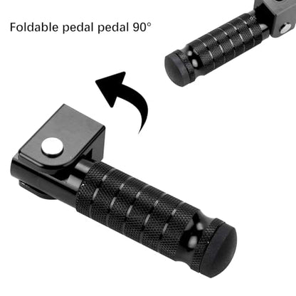 Universal 8mm Foot Pegs CNC Aluminum Install Bolts Motorcycle Rearsets Footrest Footpegs Compatible with YAMAHA Honda Suzuki Kawasaki Ducati Aprilia - size: Standard Black