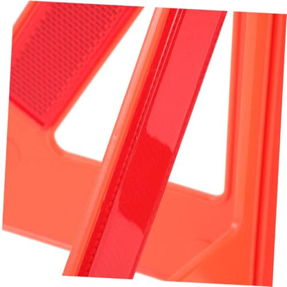 Zerodeko 4pcs Emergency Triangle Warning Sign Reflective Kit for Vehicles Lightweight and Portable Breakdown Alert Reflector for Roadside Use