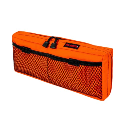 Moto Pockets Motorcycle Pannier Lid Bag Organizer for Side Cases, Weather-Resistant, Hi-Viz Orange