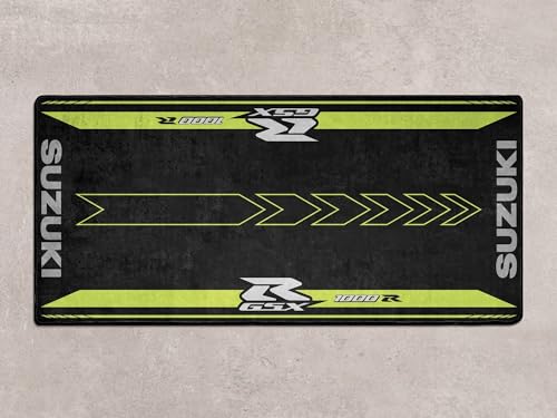 MPM Motorcycle Mat for GSX-R1000R 2023 – Washable Non-Slip Oil & Water Resistant Parking Pit Mat for Garage, Showroom, Workshop Use | Size 2: 102 x 47/260 x 120 cm - size: 3'11" x 8'6" (Rectangular)