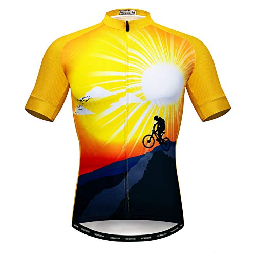 Cycling Jerseys Men,Mountain Bike Jersey Summer Short Sleeve Breathable Bicycle Tops Riding Bike Shirts Quick Dry - color: Cf0064, size: XX-Large