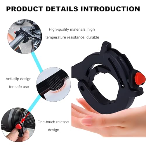 Throttle Cruise Control, Motorcycle Lock Cruise Control Assist Clamp with Quick Release Button, Adjustable Anti-Slip Throttle Lock Electric Vehicle Booster, Motorcycle Accessories