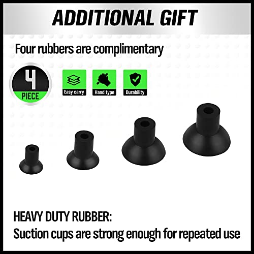 SWANLAKE Valve Lapper Set With 4 Suction Plates | Durable rubber cups for repeated use, comfortable grip, ideal for valve seat lapping with compound