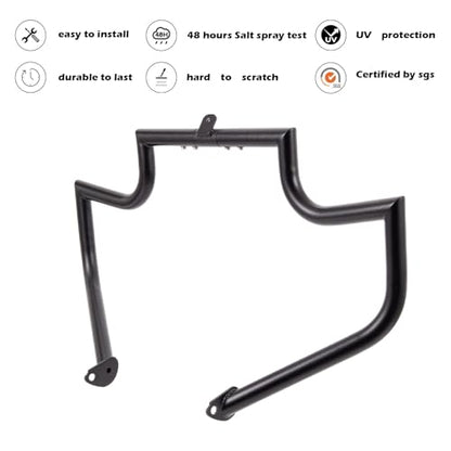 Kinglemc Crash Bar Engine Guard Highway Bar for Harley Davidson Touring Road King Street Glide Electra Glide CVO and Trike Models 97-08 (Black) - color: Black-B