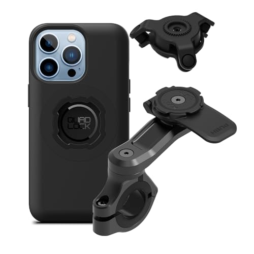 Quad Lock Motorcycle Handlebar Mount PRO Kit with Vibration Dampener and MAG Phone Case for iPhone 13 Pro - size: iPhone 13 Pro