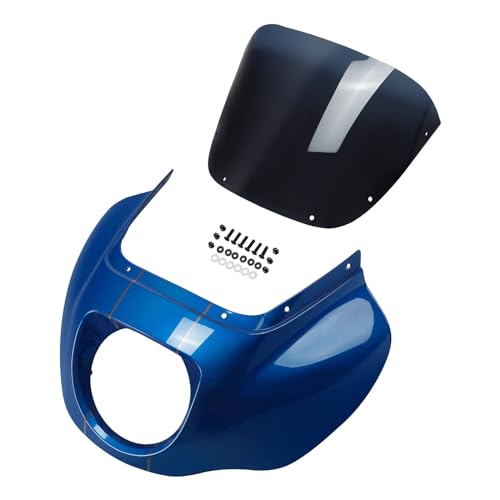 Front Headlight Quarter Fairing Windshield Fit For Harley Low Rider FXLR S FXLRS 2018-2025 Street Bob FXBB FXBBS 2018-2025 Softail Standard FXST 2020-2024 Electric Blue - color: Fairing Electric Blue #5