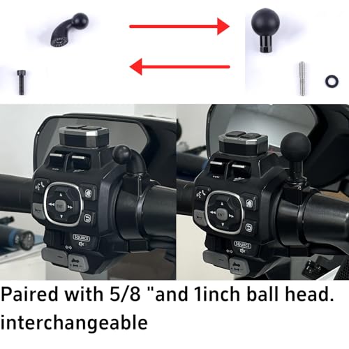 PANICAL Left Mobile Phone Holder Navigation GPS Holder Water Cup Holder for Honda Goldwing GL1800 F6B DCT DOT 2018-2025 Motorcyclele 17mm TPU Ball Head Universal 0.6'' 5/8'' 1 inch 25MM (GPS Bracket)