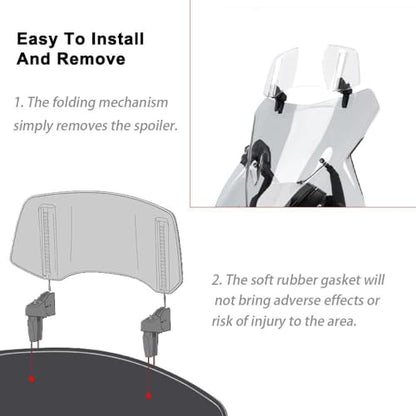 Motorcycle Windshield for Yamaha TW 200 1992-2019 2020 2021 2022 2023 2024 2025 2026, Height Adjustable Clip-On Windscreen Front Screen Deflector Extender Windscreen Spoiler,200MM - size: 200MM
