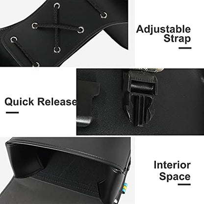 Motoforti Pair Motorcycle Saddlebag Side Tool Bags Cycling Luggage Bag Waterproof Faux Leather