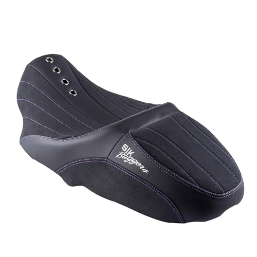 Advanblack SIK Baggers Touring Seat with Custom Stitching for 2009–2023 Harley Road Glide, Street Glide, Road King & Electra Glide，Gel-Lab Cushion, Synthetic Suede, No Backrest Slot (Purple Stitching) - color: Purple Stitching