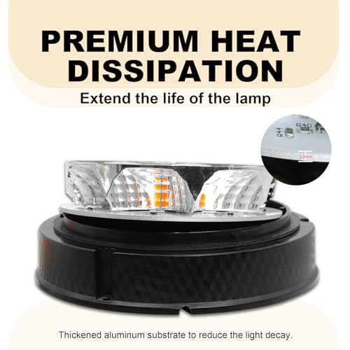 Agrieyes Magnetic Strobe Lights with Replaceable Lens, LED Flashing Beacon Light for Trucks, Tractor, Vehicles, Car, Golf Car - size: Magnet