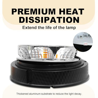 Agrieyes Magnetic Strobe Lights with Replaceable Lens, LED Flashing Beacon Light for Trucks, Tractor, Vehicles, Car, Golf Car - size: Magnet
