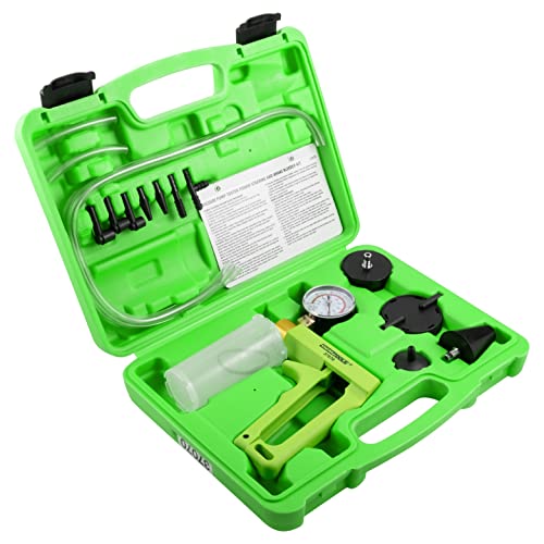 OEMTOOLS 37070 Brake Bleeder Kit with Hand Vacuum Pump and Gauge, Vacuum Pump Tester, Power Steering/Brake Bleeding Kit Useful for Testing Fuel Petcocks, Carburetors, and Vacuum Advances - style: Brake Bleeder Test Kit