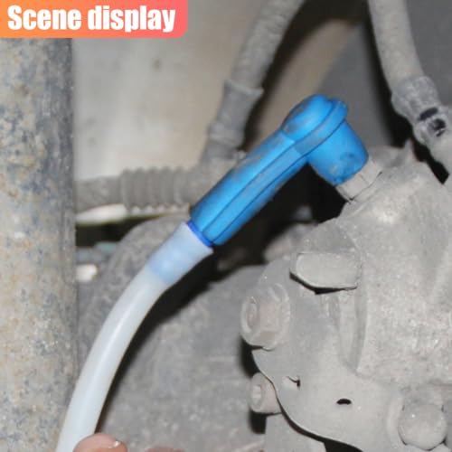 ZIMISI 4PCS Brake Bleeder Kit, Car Oil Pumping Pipe Nipple Connector Quick Exchange Tool, Brake Fluid Bleeder Bleeding Connector Adapter, Vehicle Brake System Bleeding Tools (Blue) - color: Blue
