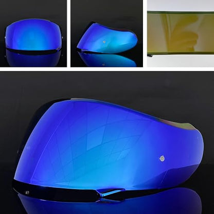 Neotec 2 Helmet Visor Replacement for,CNS-3 UV Protection Helmet Face Shield Compatible with SHOEI Neotec 2(Revo Deep Blue) - color: Revo Deep Blue- Day Use
