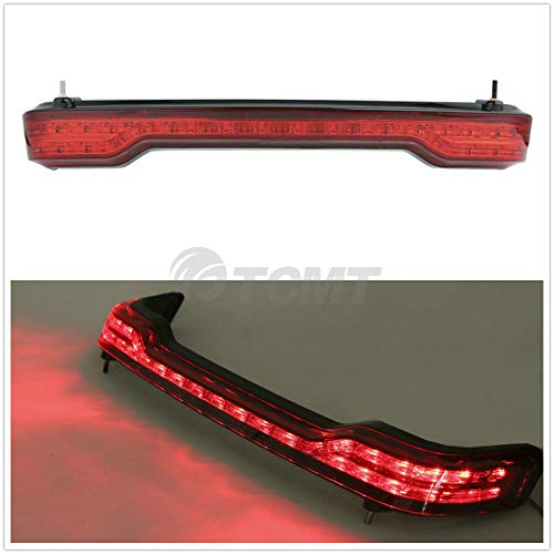 TCMT King Motorcycle Trunk Box Wrap Around Backrest Rear Speakers Tail Light Fit for Harley 2014-2025 Trunk Touring CVO Road King Road Glide Street Glide Electra Glide - color: Set G