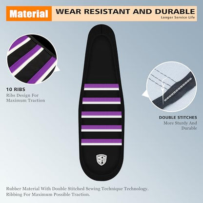 Ribbed Ebike Seat Cover Compatible with Ridstar Q20 Electric Bike Non-Slip Waterproof Anti-UV Protect Seat Cushion (Purple White) - color: Purple White