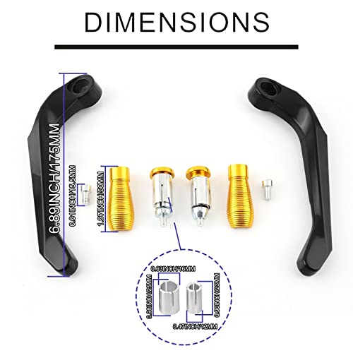 Lever Hand Guard for Y-AMAHA YZF-R1 YZFR1 2000-2023 2022 2021 2020 2019 Motorcycle Universal 7/8" 22mm Handlebar Grips Guard Brake Clutch Levers Handle Bar Guard Protector(Blue) - color: Blue