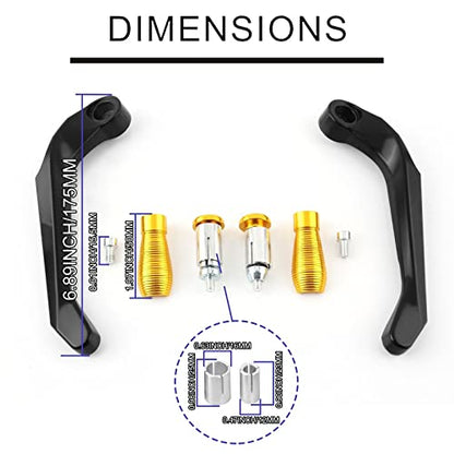 Lever Hand Guard for Y-AMAHA YZF-R1 YZFR1 2000-2023 2022 2021 2020 2019 Motorcycle Universal 7/8" 22mm Handlebar Grips Guard Brake Clutch Levers Handle Bar Guard Protector(Black) - color: Black