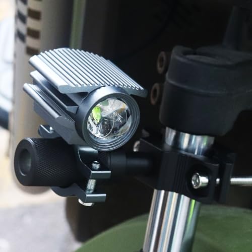 Windance 2PCS Motorcycle LED Headlight,4 Modes Hi/Lo Beam Yellow White 6500K waterproof Aux Spotlight for Tractor Truck/ATV UTV SUV/Boat 9V-85V (Gray2pcs+Bracket) - style: Gray2pcs+Bracket