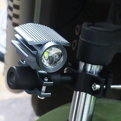 Windance 2PCS Motorcycle LED Headlight,4 Modes Hi/Lo Beam Yellow White 6500K waterproof Aux Spotlight for Tractor Truck/ATV UTV SUV/Boat 9V-85V (Gray2pcs+Bracket) - style: Gray2pcs+Bracket