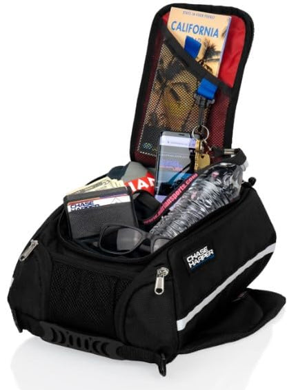 Chase Harper USA 1650 Strap Mount Tank Bag - Water-Resistant, Tear-Resistant, Industrial Grade Ballistic Nylon with Anti-Scratch Rubberized Polyester Bottom, Adjustable Strap Mounting System - size: Strap Mount