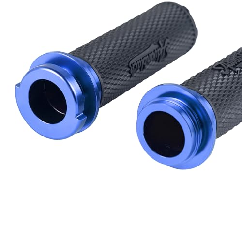 Advanblack AXION Performance Grips, Electronic Throttle Control Grips Compatible with Harley Touring Road Glide Street Glide, Softail - color: Blue