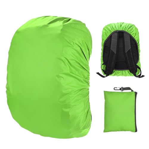 M METERXITY Waterproof Backpack Rain Cover, Waterproof Backpack Cover, Bag Rain Cover with A Carry Pouch for Hiking/Biking/Camping/Outdoor Traveling - color: Grass Green, size: Middle(30L-40L)