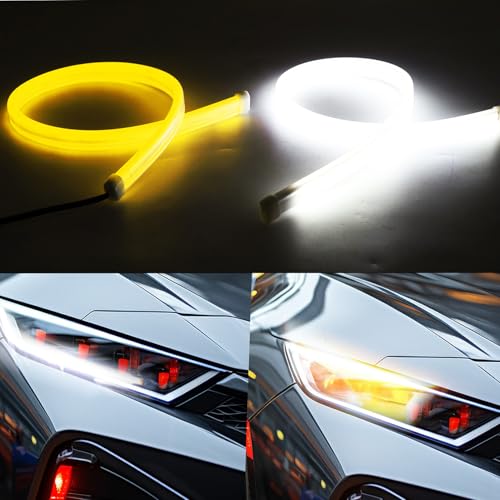 Led Flexible Soft Daytime Running Lights, 12V White/Yellow (45cm/ 22“)