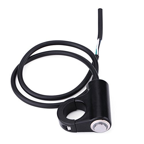 Motorcycle Handlebar Mount Button Switch 7/8" 22mm Motorcycle Push Start Button Horn Button Headlight Brake Fog Lights ON/Off Button with Blue Light Blue Ray Version(B)