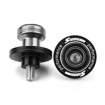 Compatible with Motorcycle S1000RR S1000R S1000XR S 1000RR 1000R 1000XR 2008-2023 2024 2025 2026 Front Wheel Axle Crash Protector Pad Rear Swingarm Spools Slider Stand Accessories (Black) - color: Black