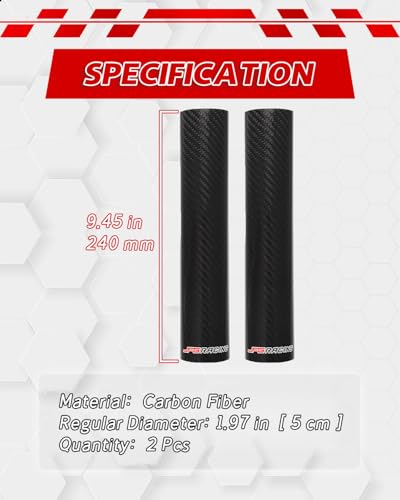JFG RACING Motorcycle Carbon Fiber Fork Wrap Boots, 240mm, Front Shock Covers Gaiters Guard Protector for Most Dirt Bike, Motorcycles, 2 PCS - size: Length: 240 mm