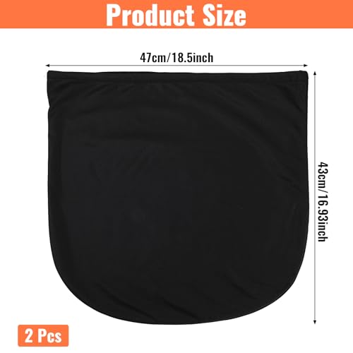 2 Pack Motorcycle Helmet Bag, Lightweight Polyester Storage Carrying Case with Soft Lining for Sport Riding Travel (Black, 18.5 x 17 x 0.4 In)
