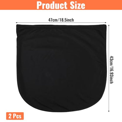 2 Pack Motorcycle Helmet Bag, Lightweight Polyester Storage Carrying Case with Soft Lining for Sport Riding Travel (Black, 18.5 x 17 x 0.4 In)