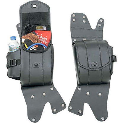 Saddlemen 3501-0715 Cruis'n Deluxe Saddlebag Guard Set, Black - size: One Size