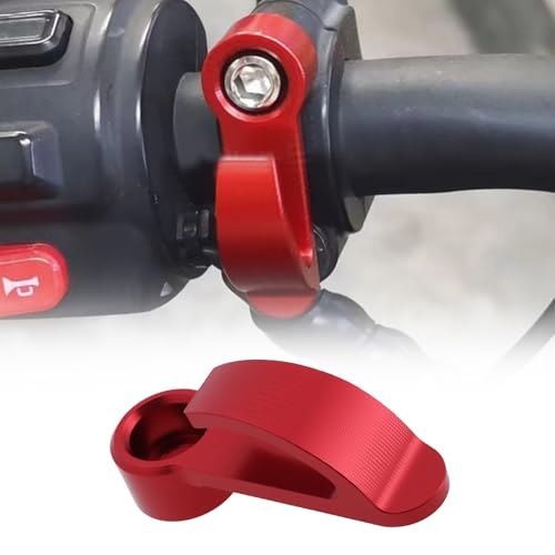 2Pcs Motorcycle Handlebar Hook CNC Aluminium Helmet Hook Suitable for Motorcycle Helmets Gloves Cups(Red) - color: Red