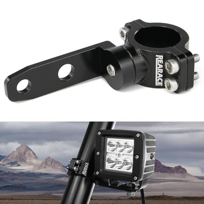 Whip Light Mount, Aluminium 360° Rotating Adjustable Heavy Duty UTV Whip Flag Light Mounting Bracket for 1.25"-1.5" Roll Bar Cage